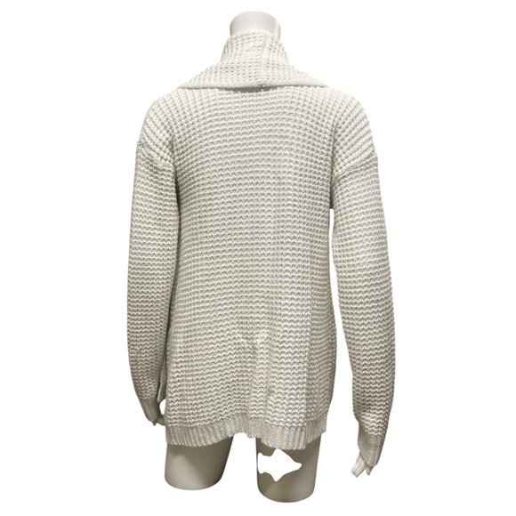 A New Day Off White Stretchy Waffle Knit Open Front Cardigan  Size S - Picture 7 of 10